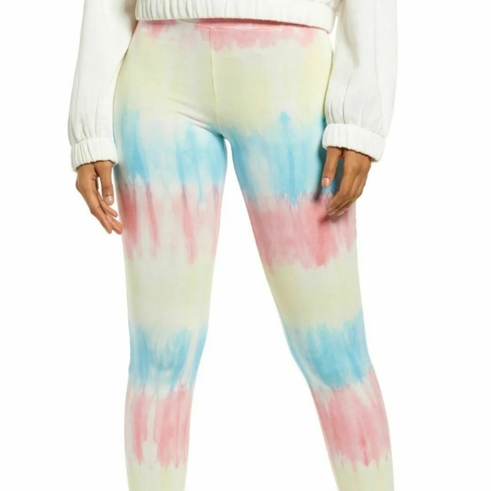 BP. Women's Leggings Pink Yellow Blue Size 1X Jegging‎ Tie Dye NWT 5050